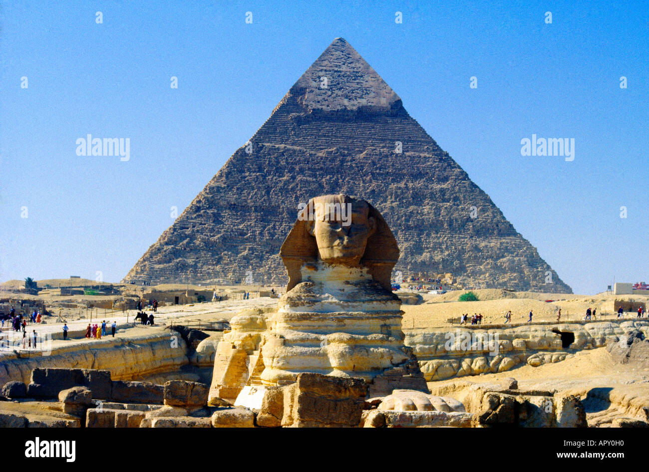 Egipto Esfinge de Giza pirámides de Keops Foto de stock