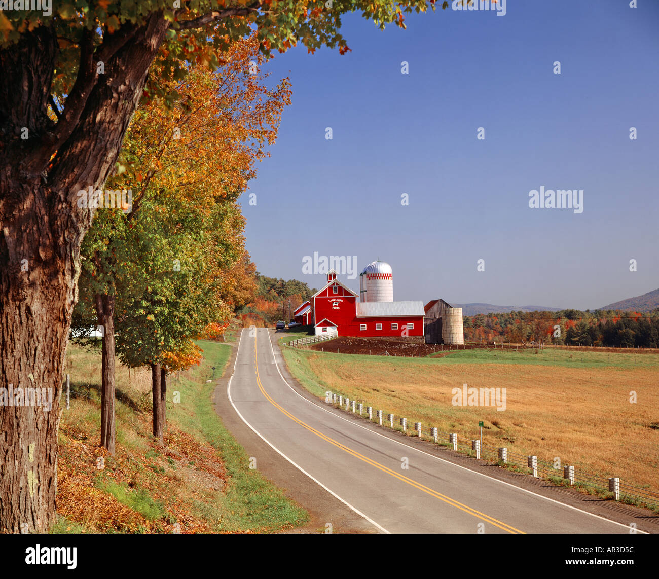 Pueblo de la granja en Cooperstown Nueva York, EE.UU. Foto de stock