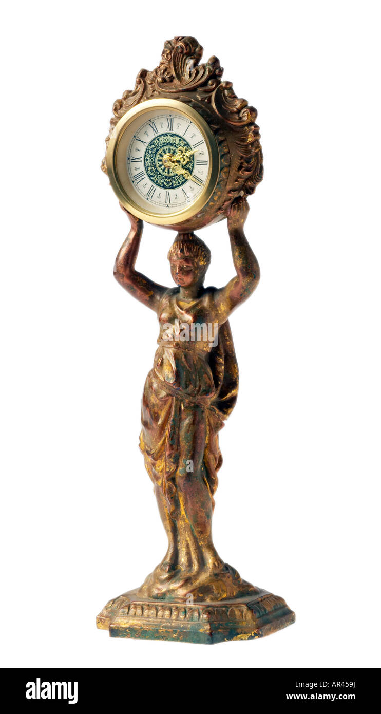 Antiguo reloj alemán figurilla coleccionables Foto de stock