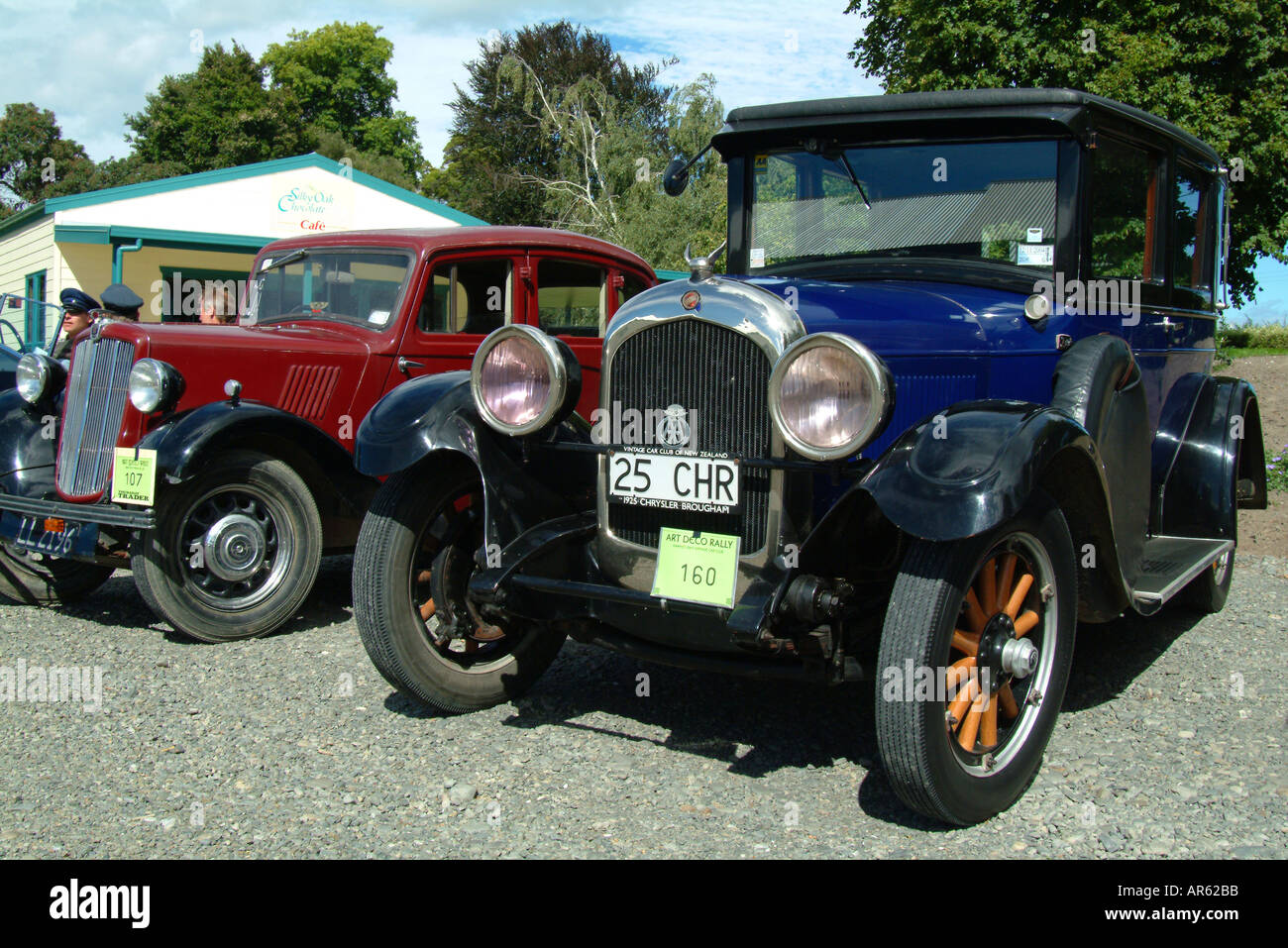 Vintage alquiler de coches clásicos en el Rallye de Nueva Zelanda Hawkes Bay Foto de stock
