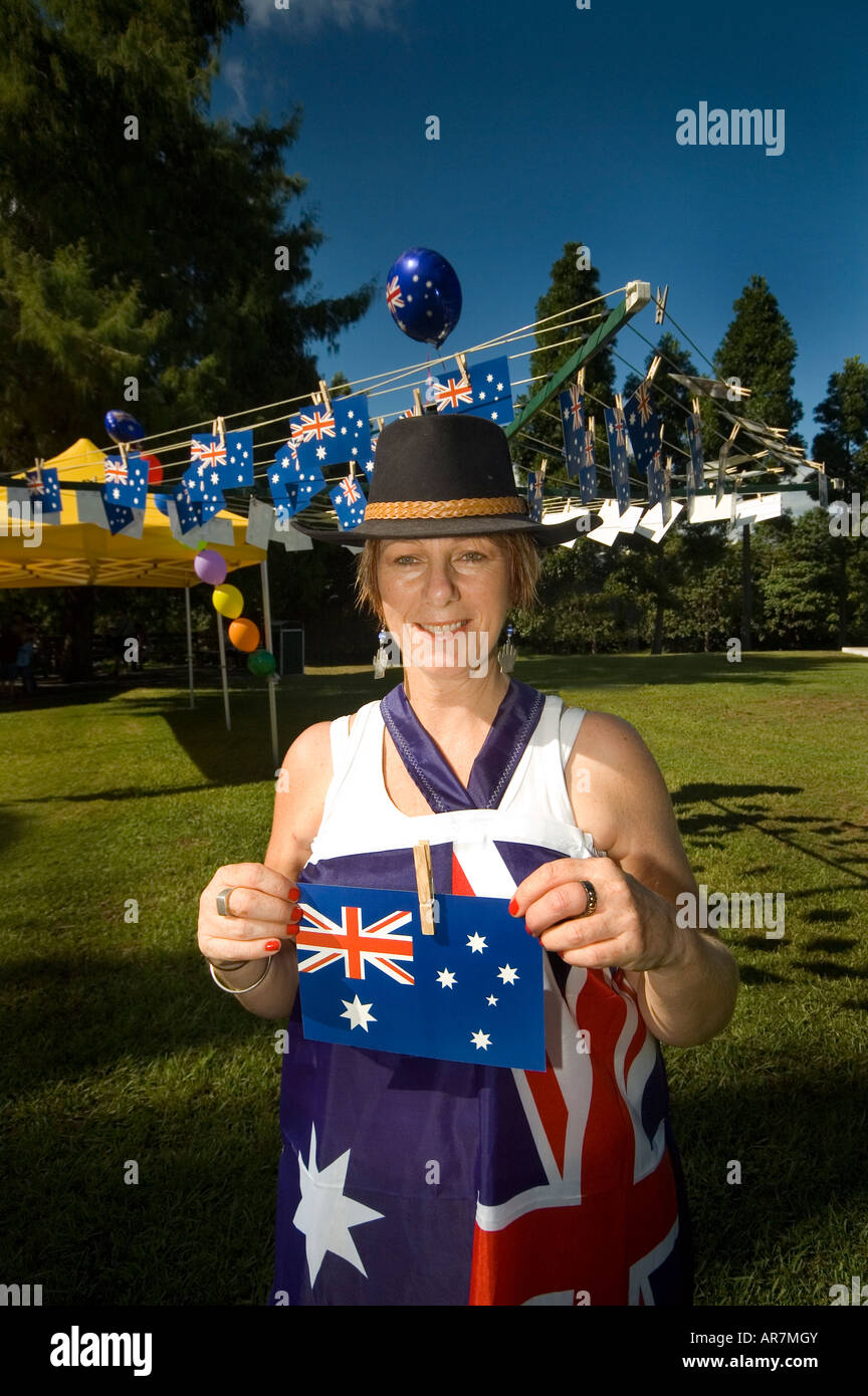Celebración del Día de Australia akubra hat Foto de stock