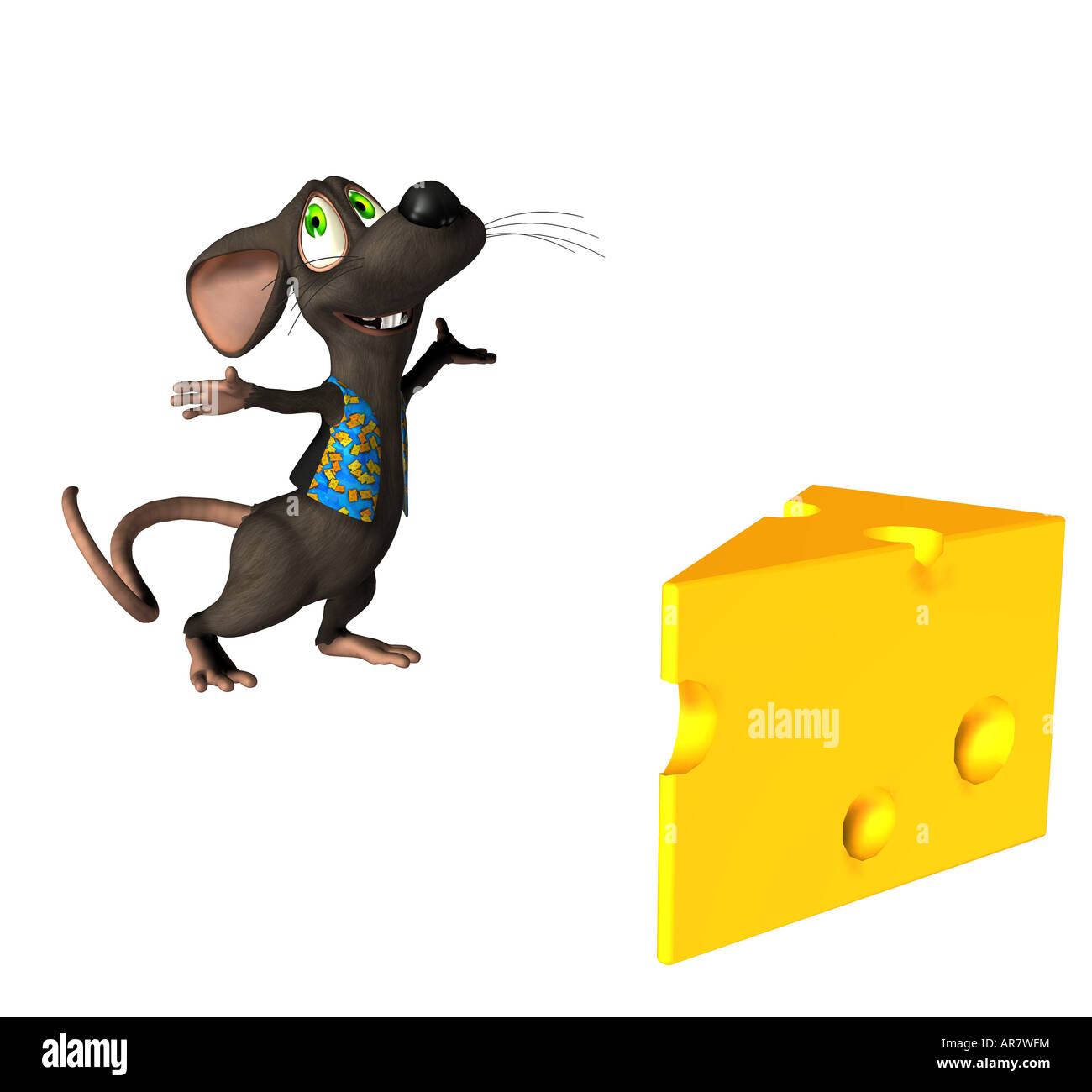 Ratón con queso Foto de stock