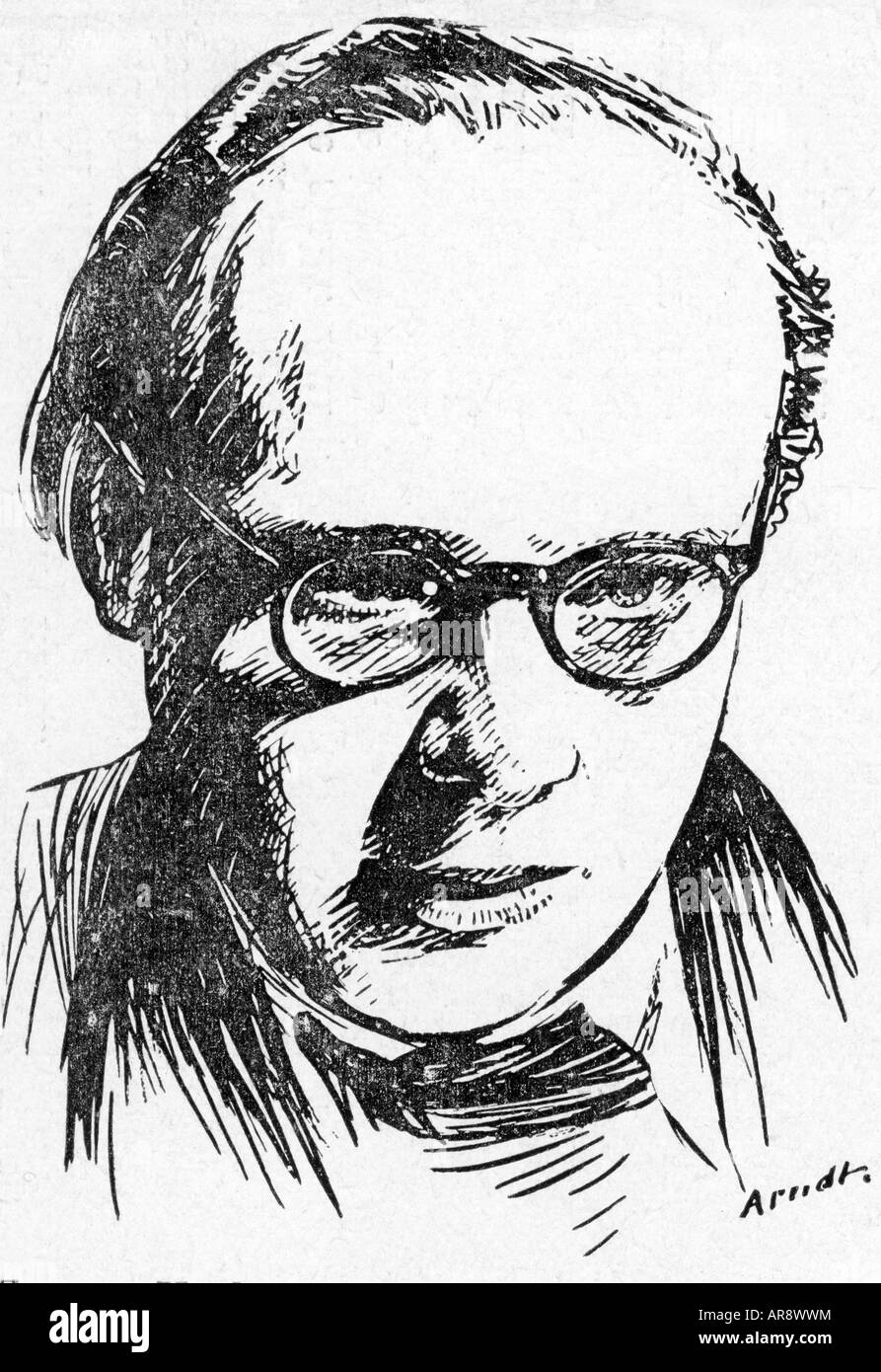 York, Eugene, 26.11.1912 - 18.11.1991, director alemán de origen ruso, retrato, dibujo de Arndt, Foto de stock