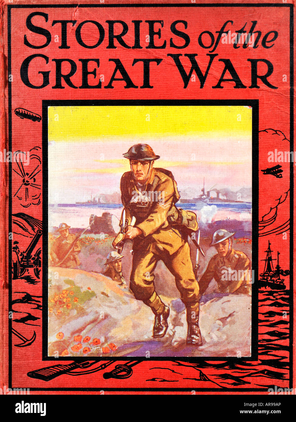 Historias de la Gran Guerra del libro para niños de 1920 sólo para uso editorial Foto de stock