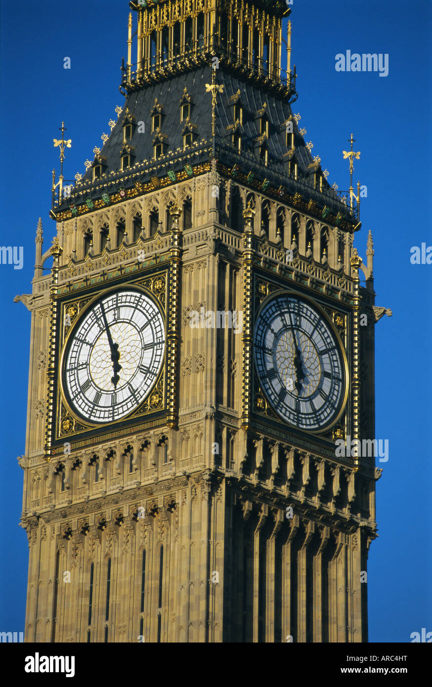 El Big Ben, las Casas del Parlamento, en Westminster, Londres, Inglaterra, Reino Unido, Europa Foto de stock
