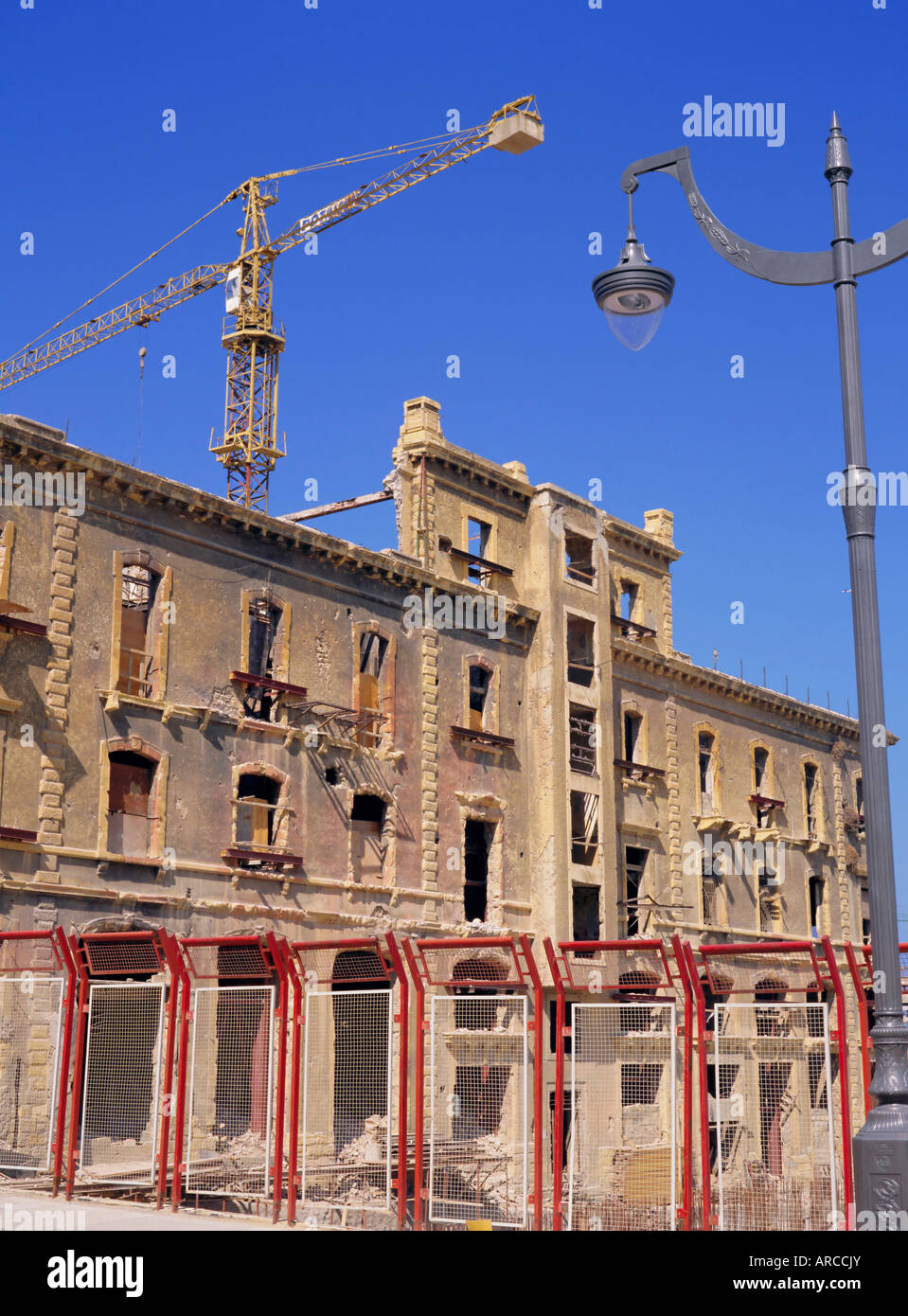 La reconstrucción de un edificio de la era otomana, distrito central de Beirut, Líbano Foto de stock