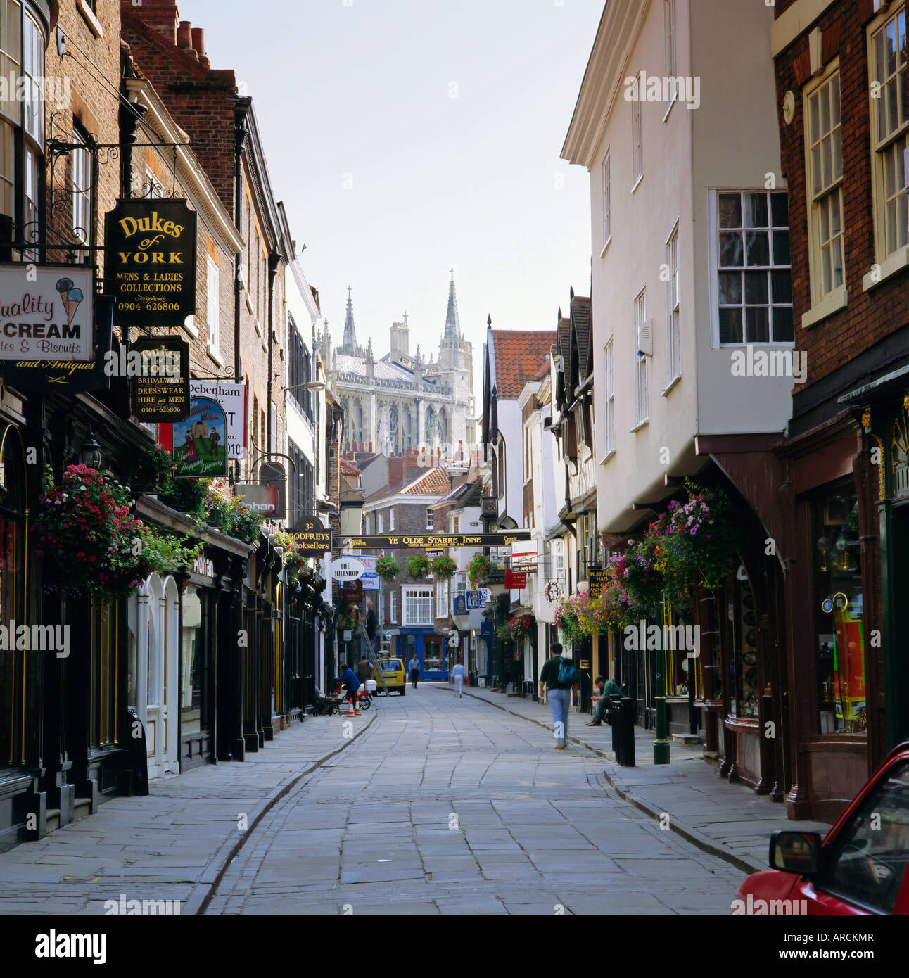 Stonegate, York, Yorkshire, Inglaterra, Reino Unido, Europa Foto de stock