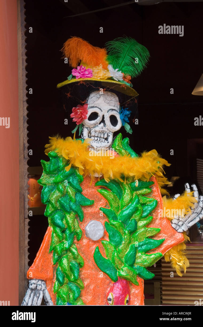 La decoración del día de los muertos, la ciudad de Oaxaca, Oaxaca, México, América del Norte Foto de stock