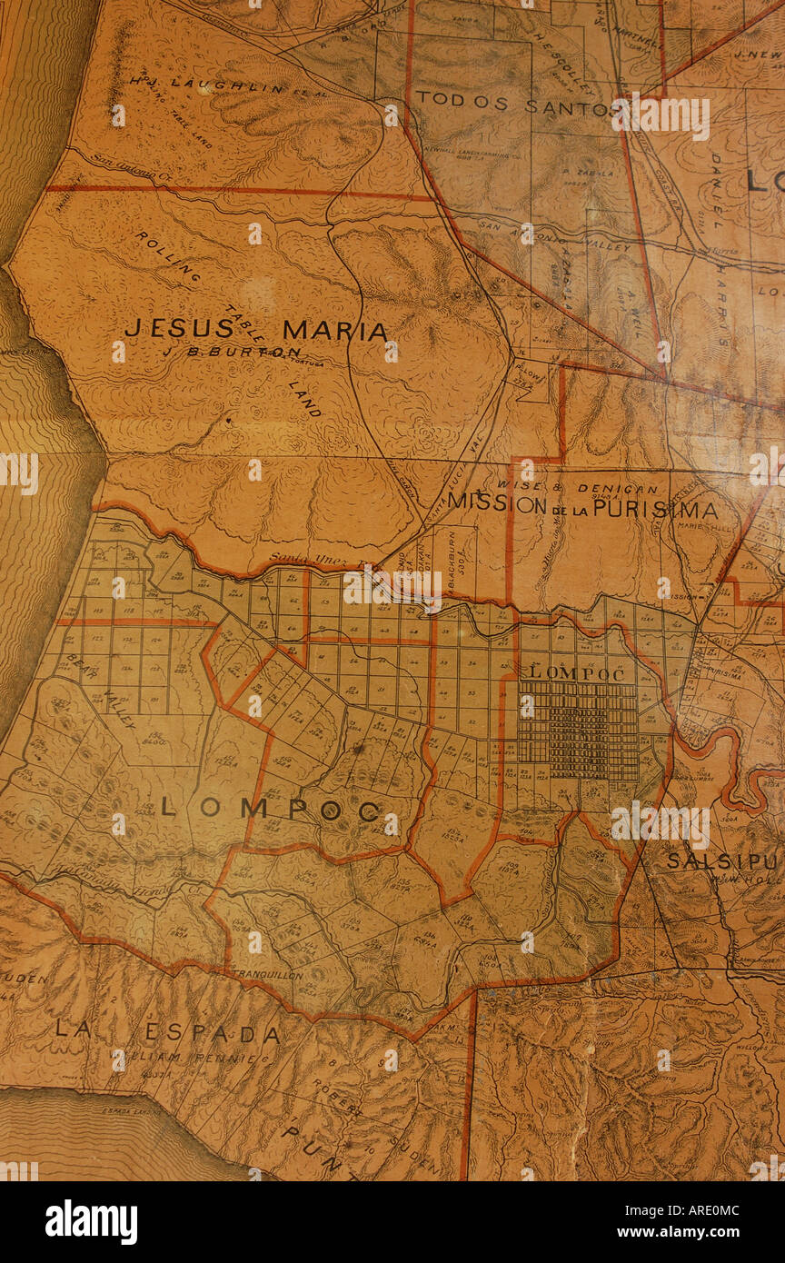 Antiguo Mapa de California Foto de stock