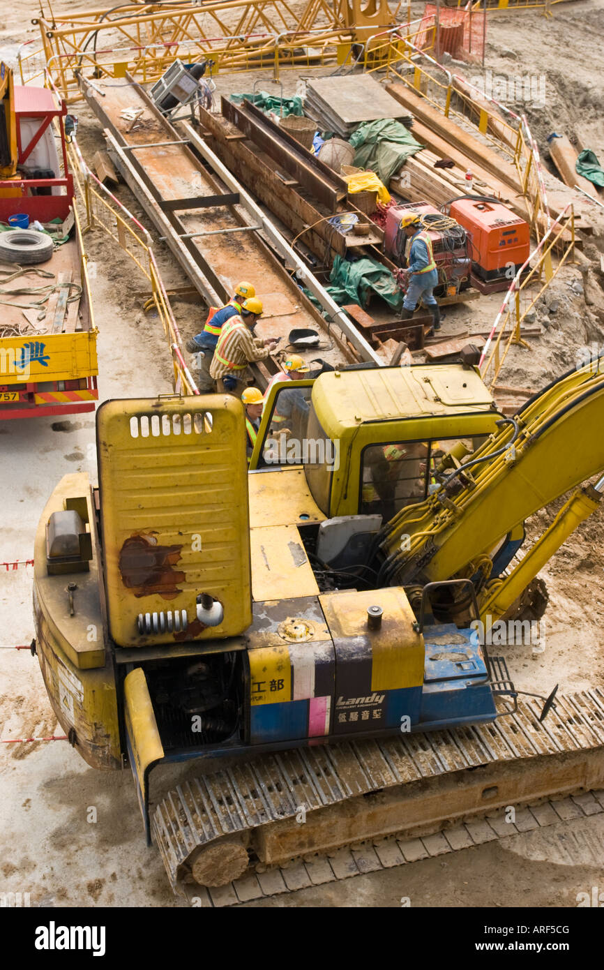 Proyecto de ingeniería civil en Hong Kong Foto de stock