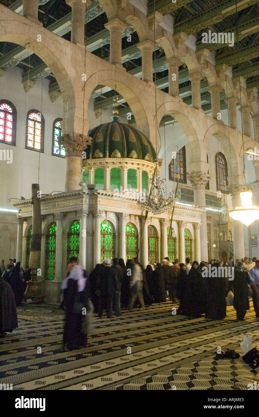 San Juan iglesia cristiana en el interior de la Mezquita de los Omeyas,  al-Hamidiyya souk, souq, distrito de Damasco, Siria, Oriente Medio. DSC  5602 Fotografía de stock - Alamy