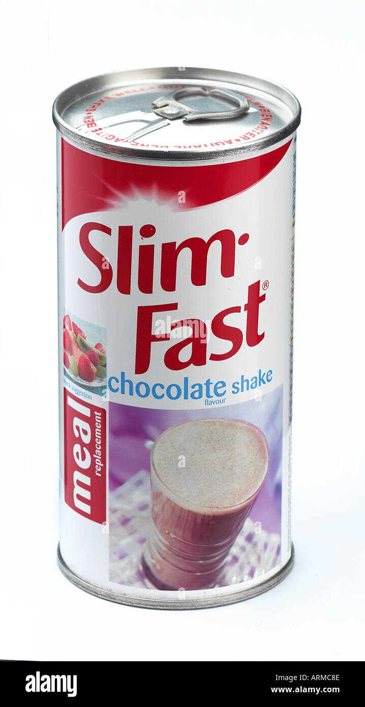 Lata de chocolate Slimfast agitar Keywords recortar la dieta Fotografía de  stock - Alamy