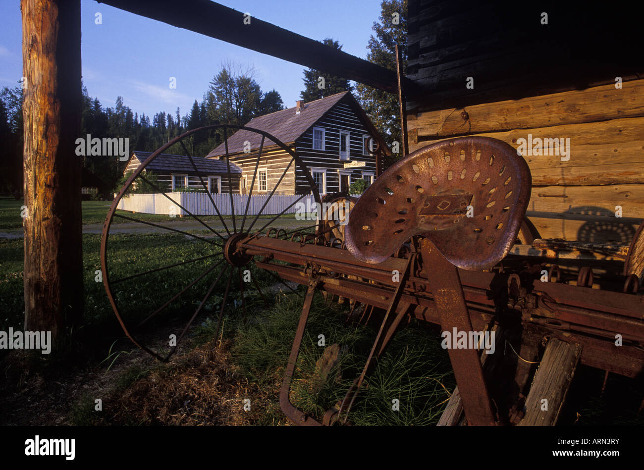 Parque Histórico Cottonwood característica, British Columbia, Canadá. Foto de stock