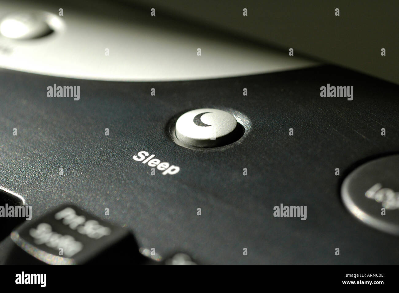 Tecla de suspensión en un teclado de ordenador Fotografía de stock - Alamy