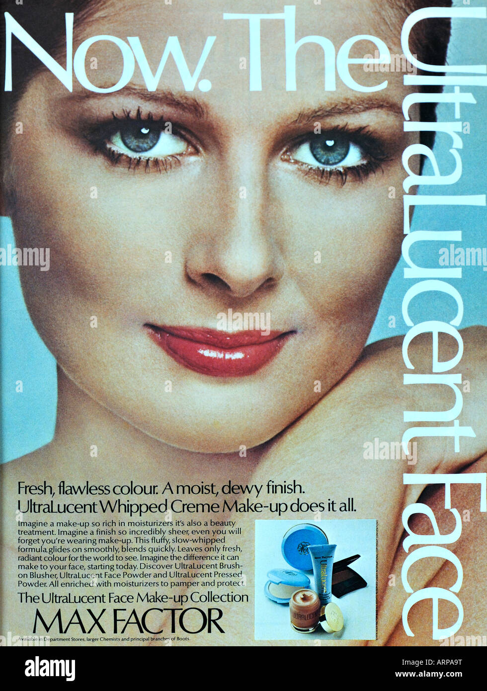 1970 Anuncio para Max Factor maquillaje cosméticos magazine 1976 SÓLO PARA  USO EDITORIAL Fotografía de stock - Alamy