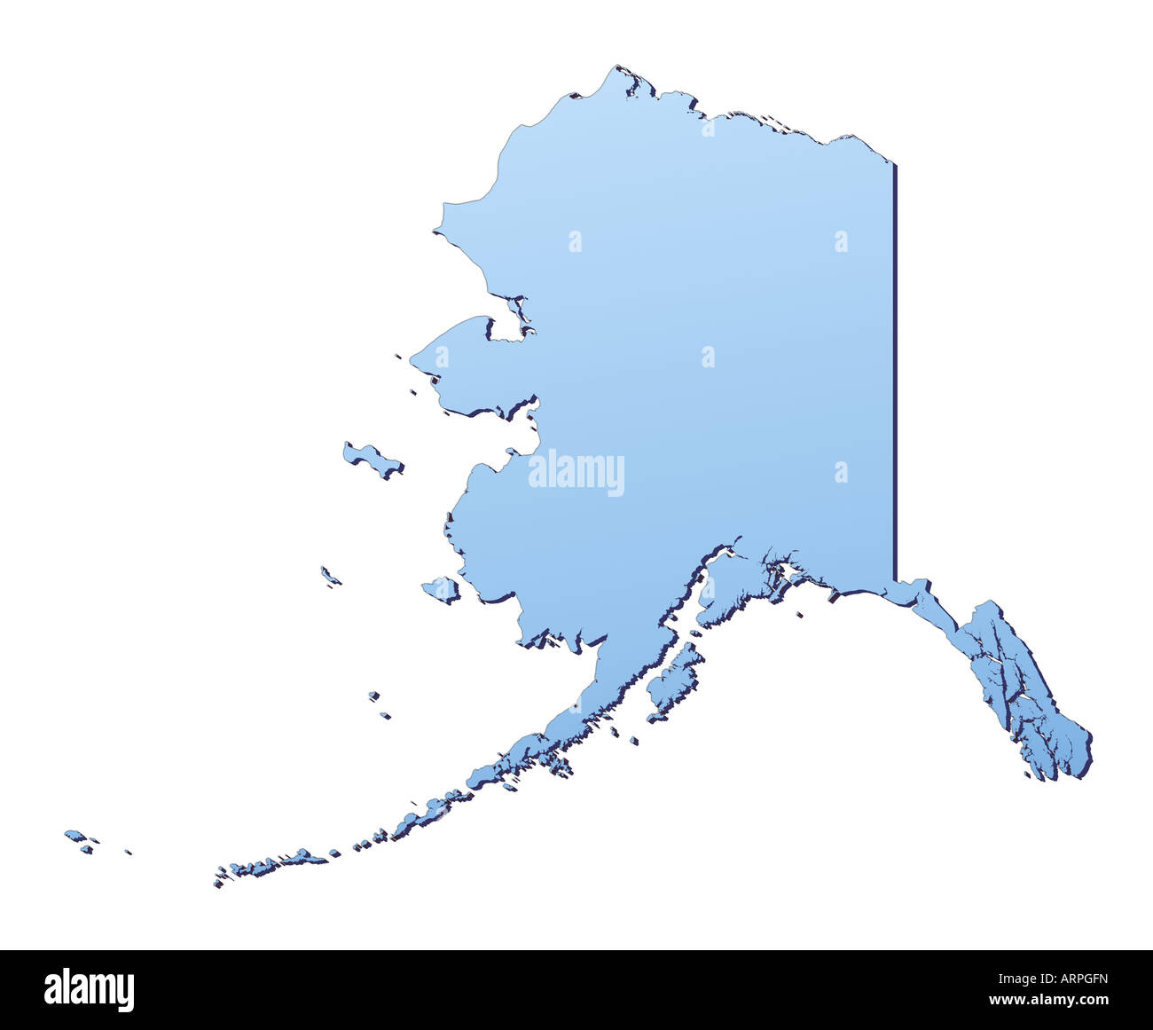 Mapa de Alaska (Estados Unidos Fotografía de stock Alamy