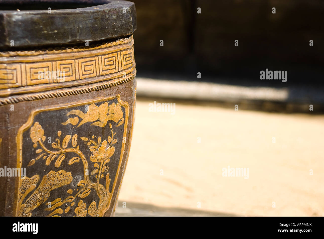 Detalle jarrón griego antiguo Foto de stock
