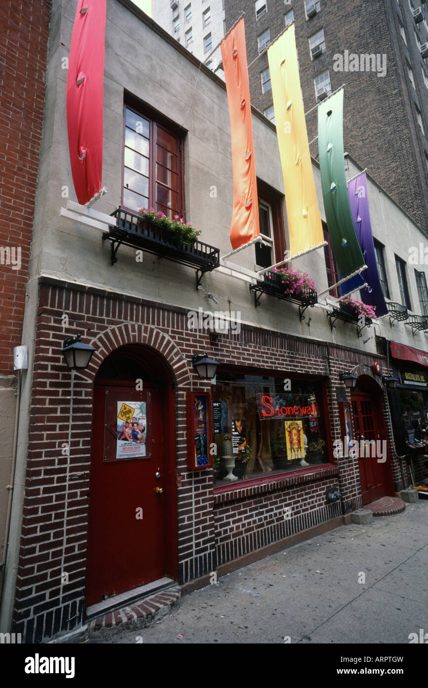 Nueva York Manhattan Estados Unidos Stonewall Inn Greenwich Village Foto de stock