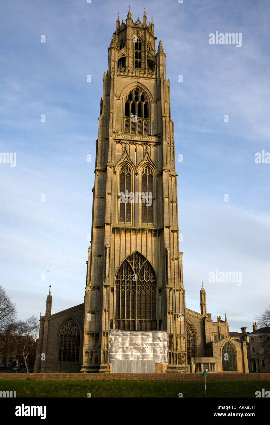 Boston Stump landmark iglesia Inglaterra Lincolnshire, febrero de 2008 Foto de stock