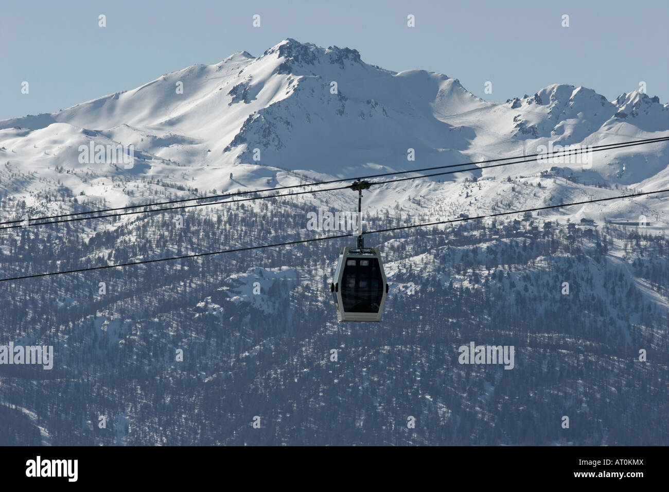 Teleférico. Sestriere Foto de stock