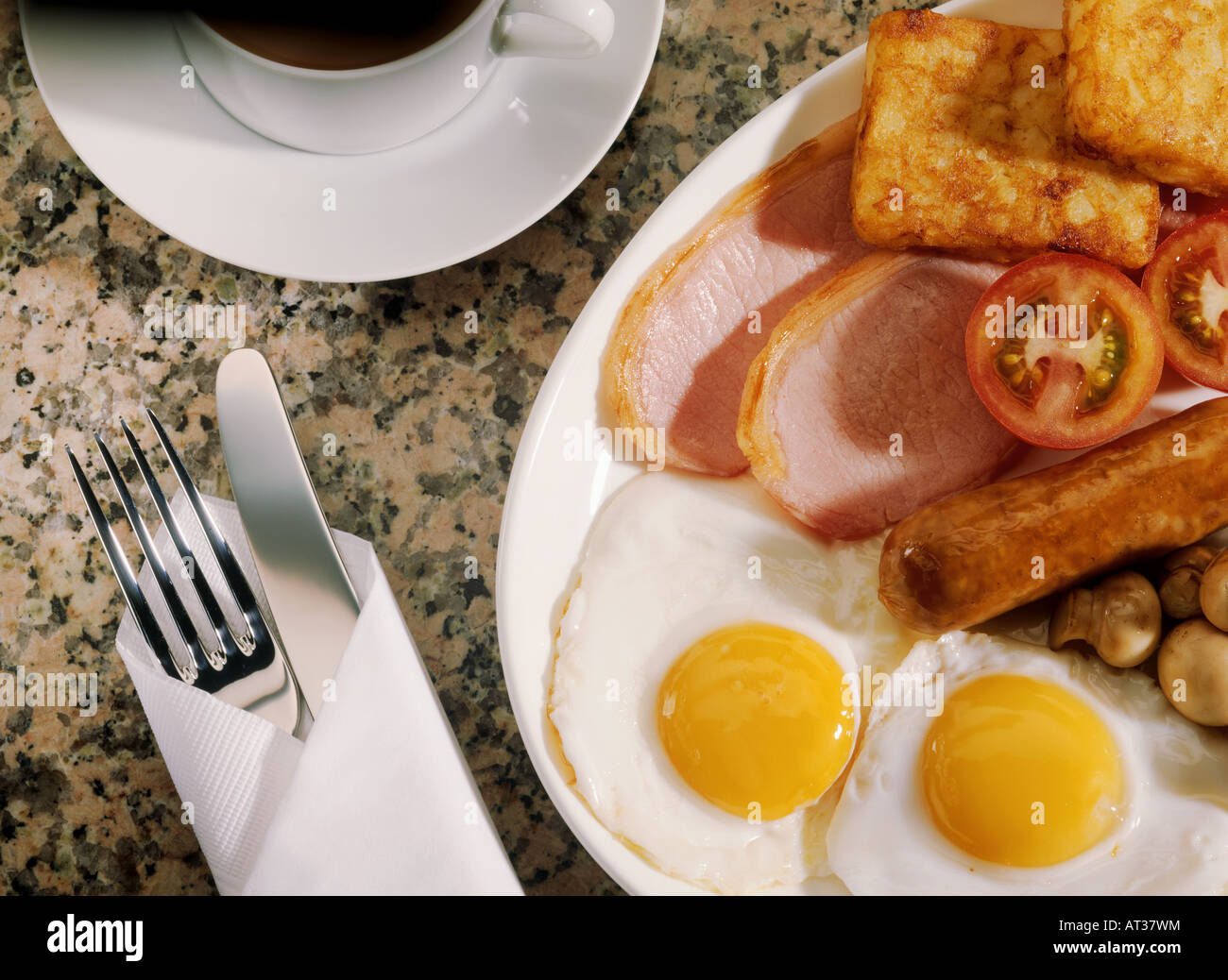 Un desayuno inglés Foto de stock