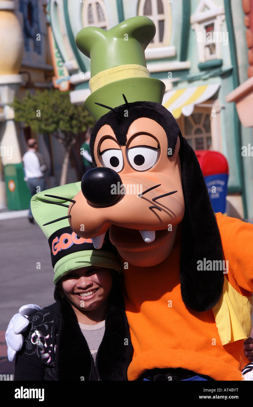 Goofy en Disneyland California Foto de stock