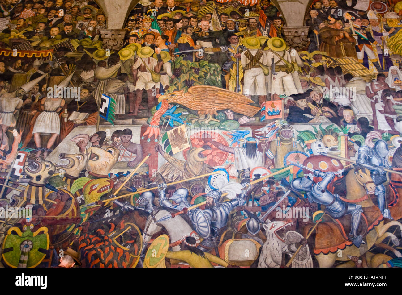 La de 1929-1935 fresco mural de Diego Rivera, el muro detalle del arco central, Palacio Nacional, Ciudad de México Fotografía de - Alamy