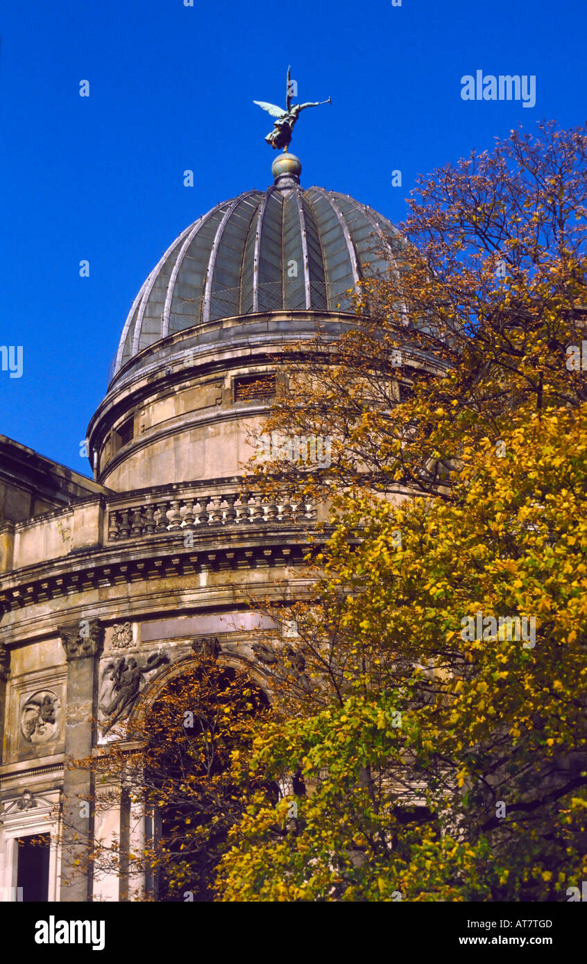 La cúpula de la Academia de Bellas Artes, conocido como el exprimidor de Limón, Bruehl Terraza, Dresden, Alemania Foto de stock