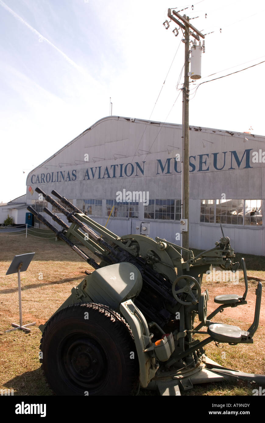Carolinas Aviation Museum en Charlotte NC EE.UU. Foto de stock