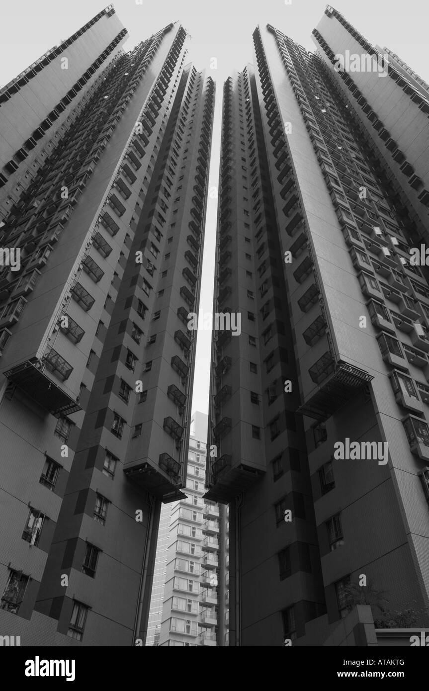 Flats, Hollywood Road, Hong Kong, República Popular de China. Foto de stock