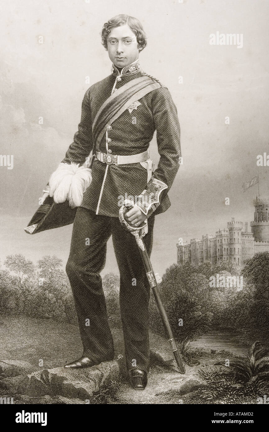 Albert Edward, 1841 - 1910. El Príncipe de Gales, Duque de Sajonia, Príncipe de Saxe Coburg Gotha, futuro Rey Eduardo VII de Gran Bretaña. Foto de stock