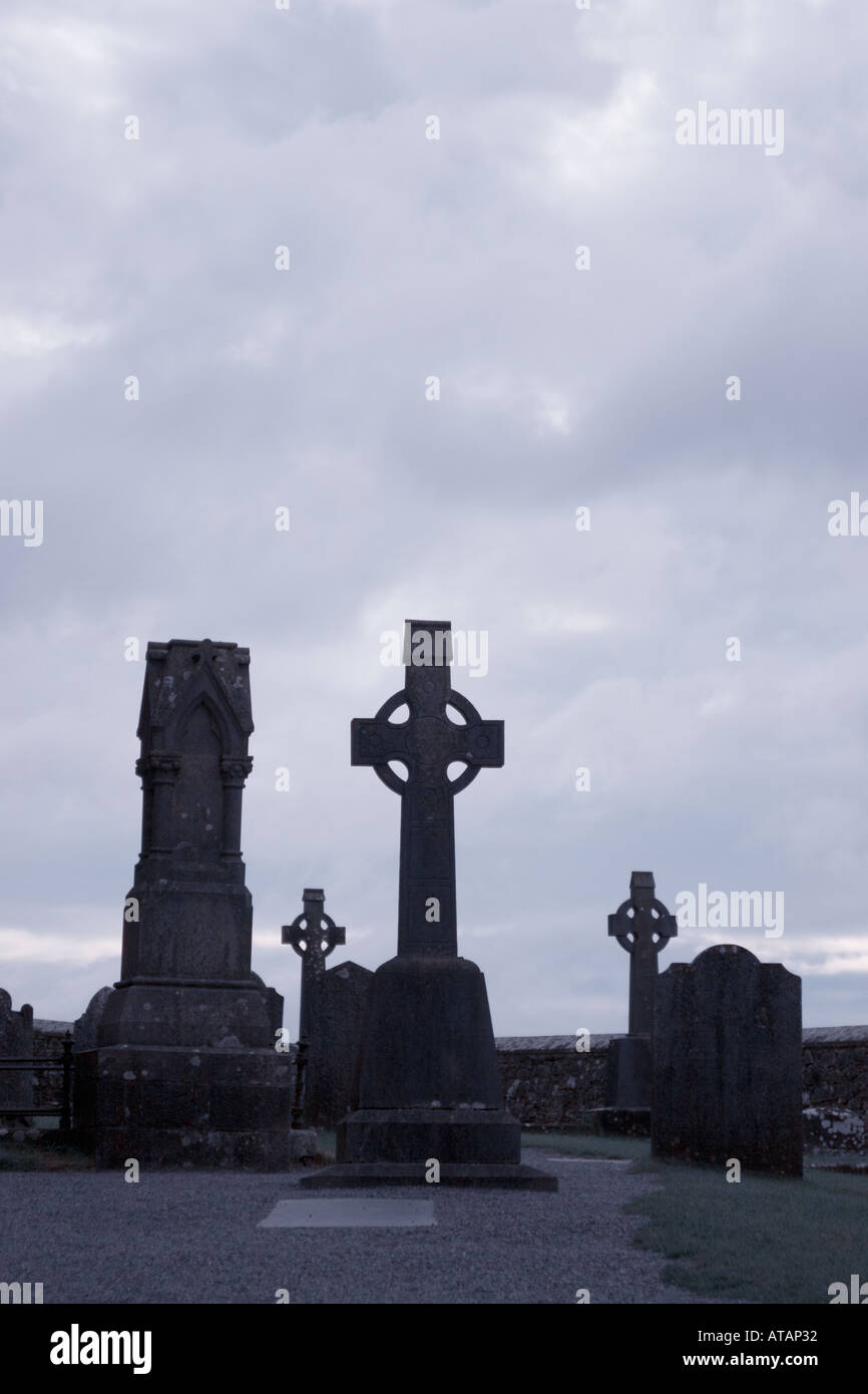 Cementerio celta, Irlanda Foto de stock