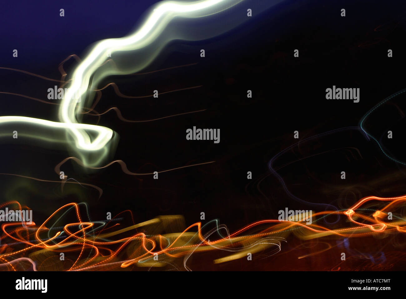 Resumen de líneas de luz Foto de stock