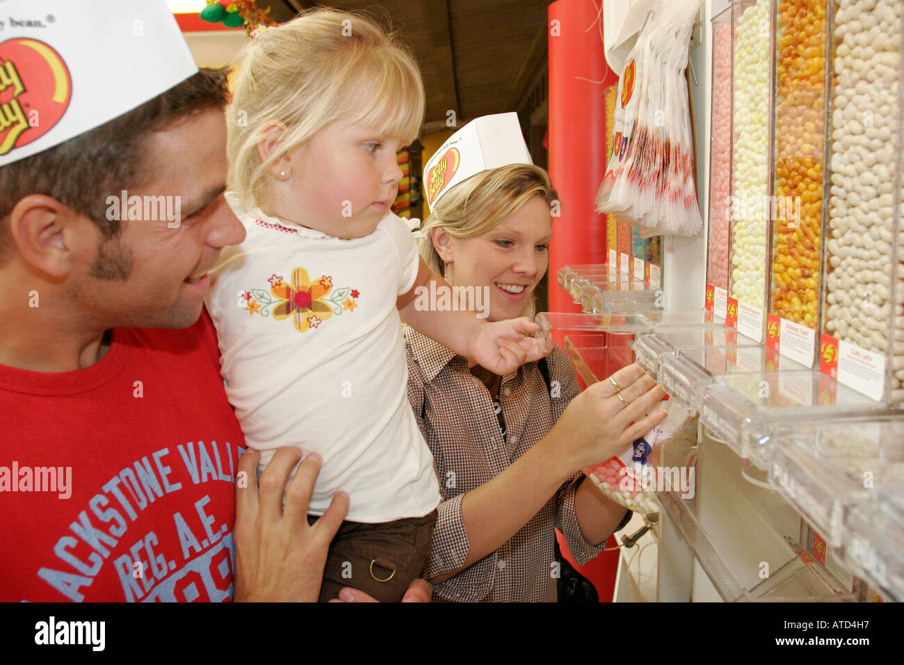 Kenosha Wisconsin, Jelly Belly Candy Store y Tour, familia familias