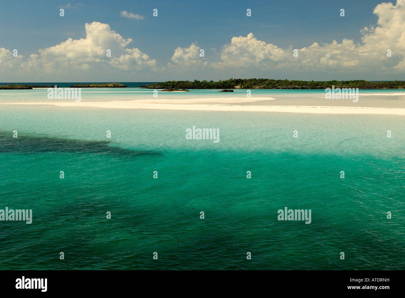 Doble botonadura Cay Ragged Cadena de Islas Bahamas Océano Atlántico Foto de stock