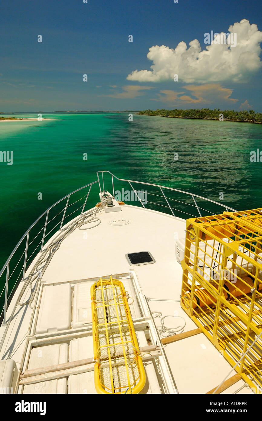 Doble botonadura Cay Ragged Cadena de Islas Bahamas Océano Atlántico Foto de stock