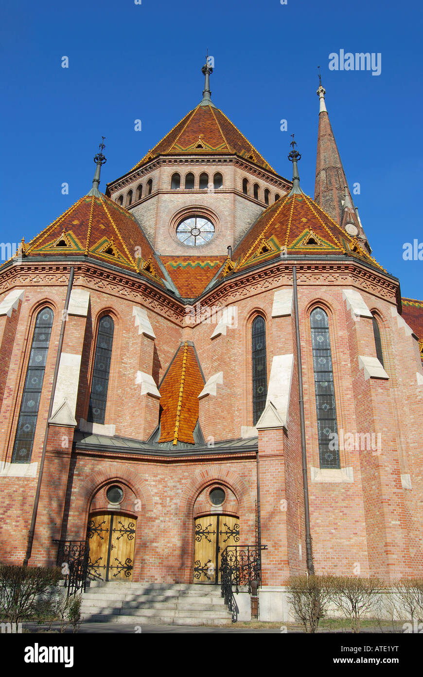 Iglesia calvinista, Buda, la Colina del Castillo, Budapest, República de Hungría Foto de stock