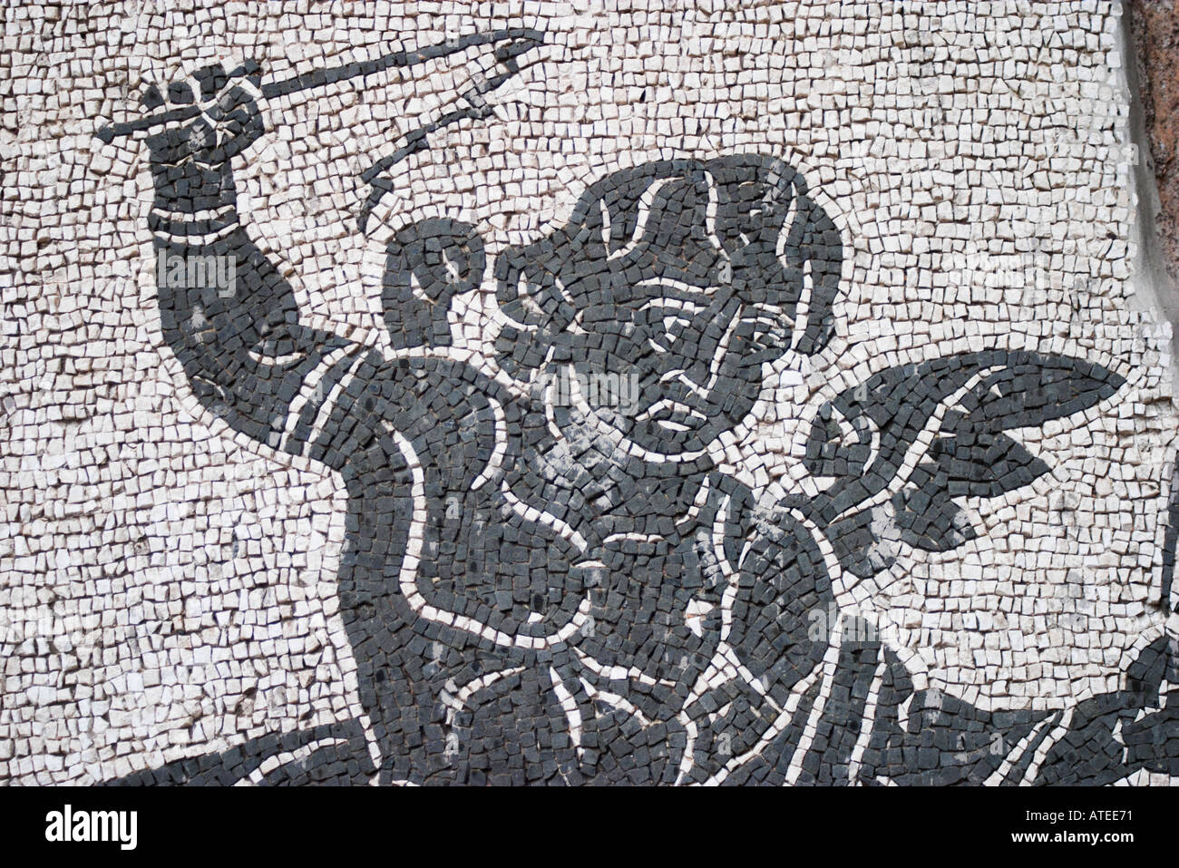 Mozaics en la Terme di Caracalla las termas de Caracalla en Roma Foto de stock