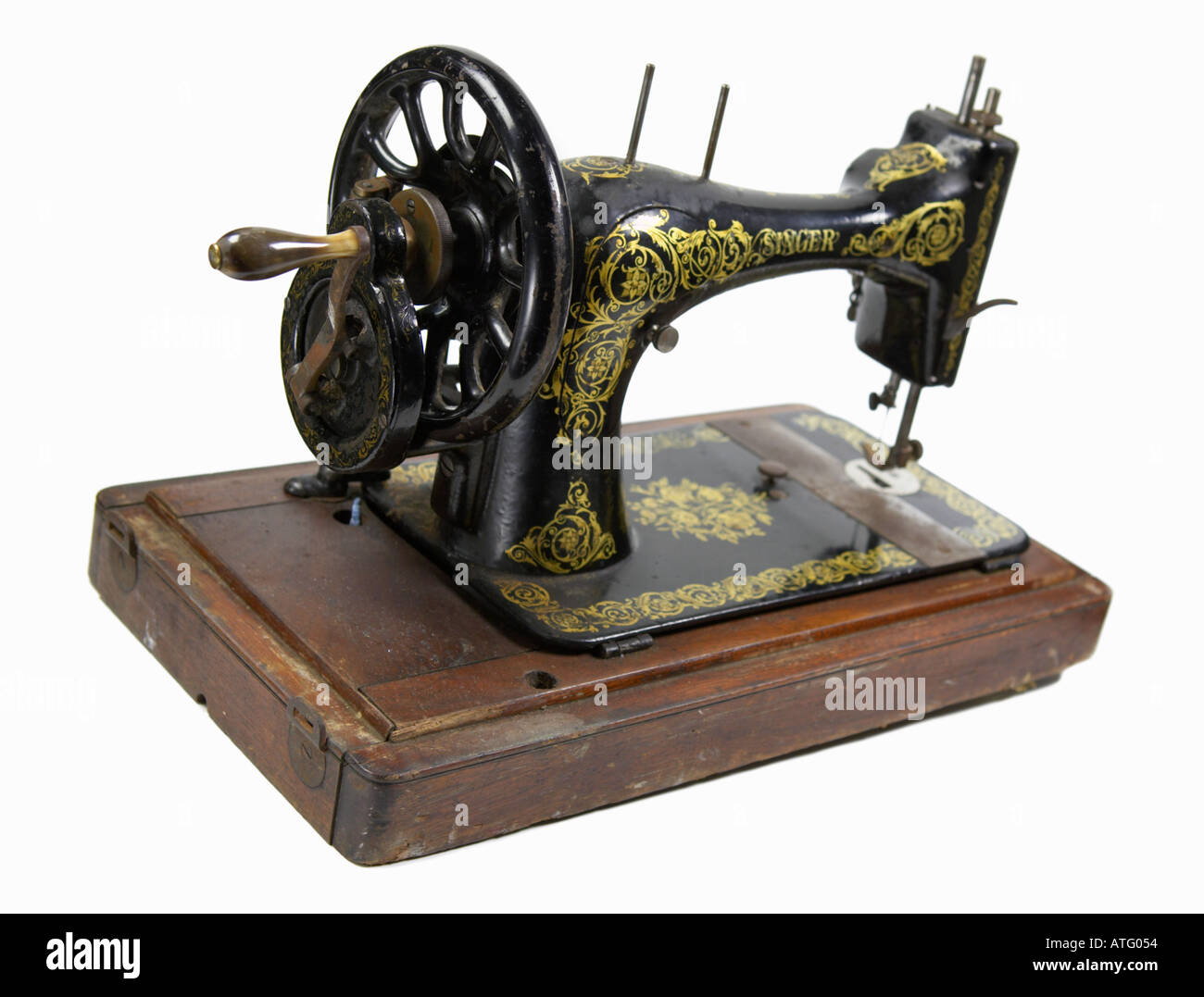 Máquina de coser Singer antigua British Fotografía de stock - Alamy