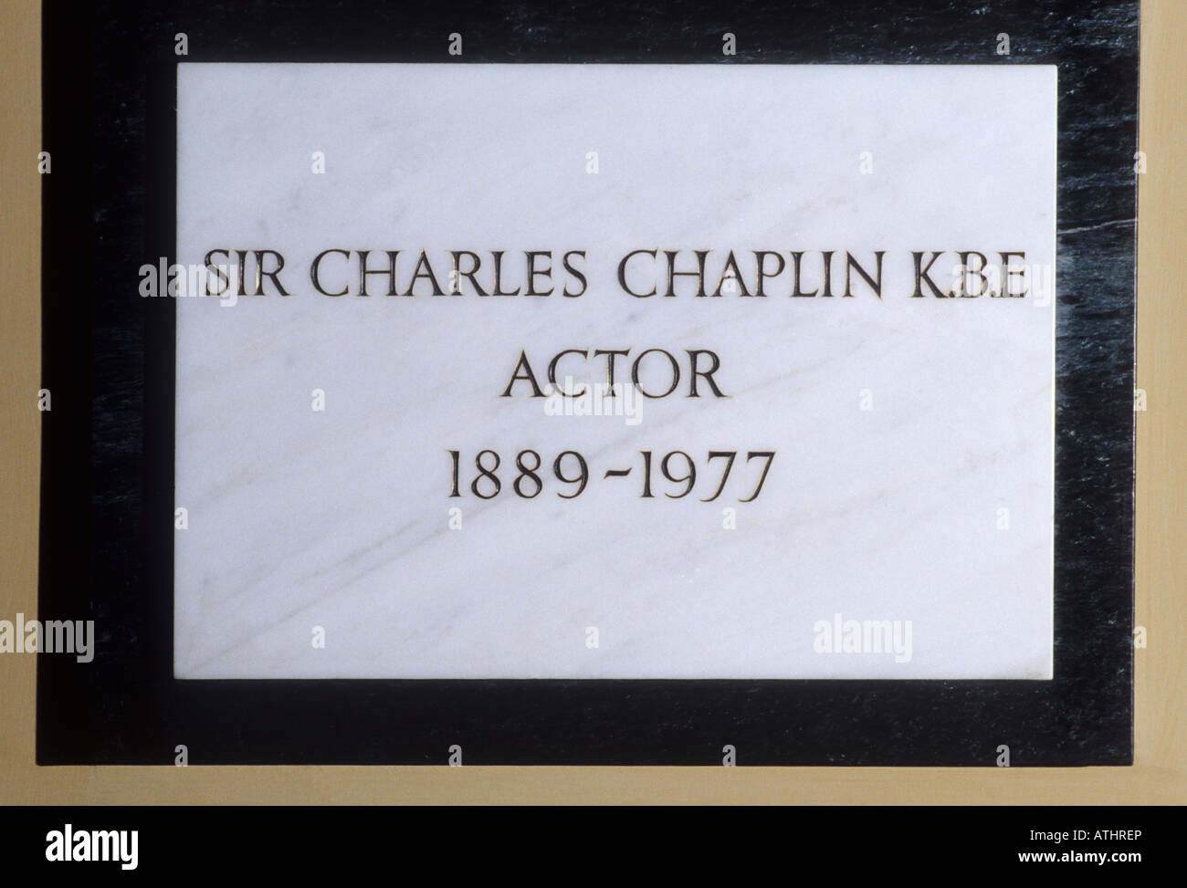 St Pauls actores Iglesia Covent Garden Charlie Chaplin Plaque Londres Inglaterra Sir Charles conmemorativas conmemoración Foto de stock