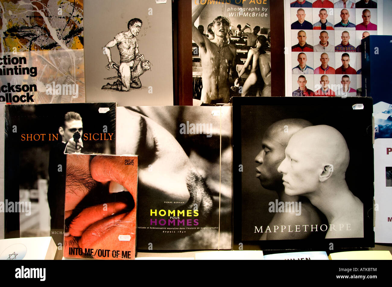 Marais París gay librería Foto de stock
