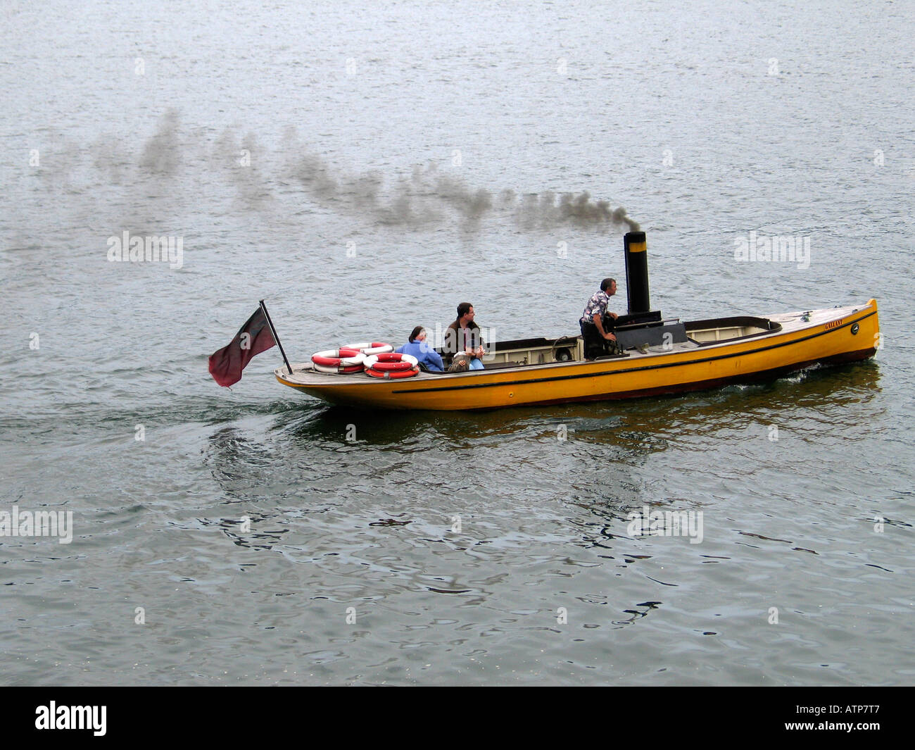 El Steamboat Galán en el río Fal en Fowey Cornwall UK Foto de stock