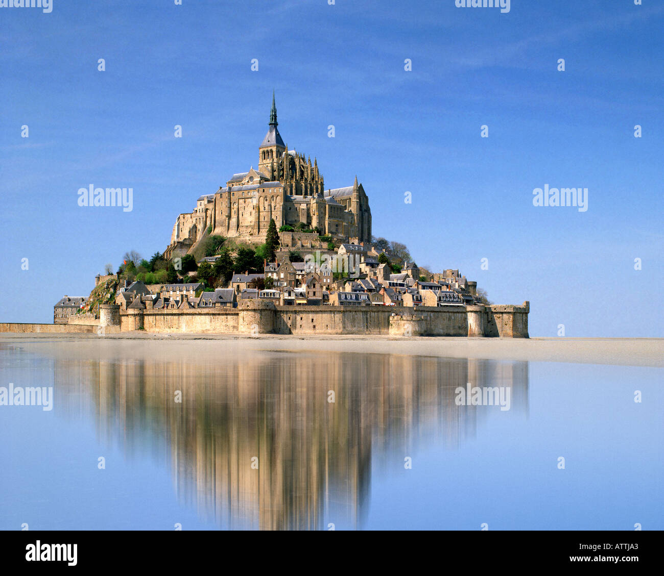 FR - Normandy: Le Mont Saint Michel. Foto de stock