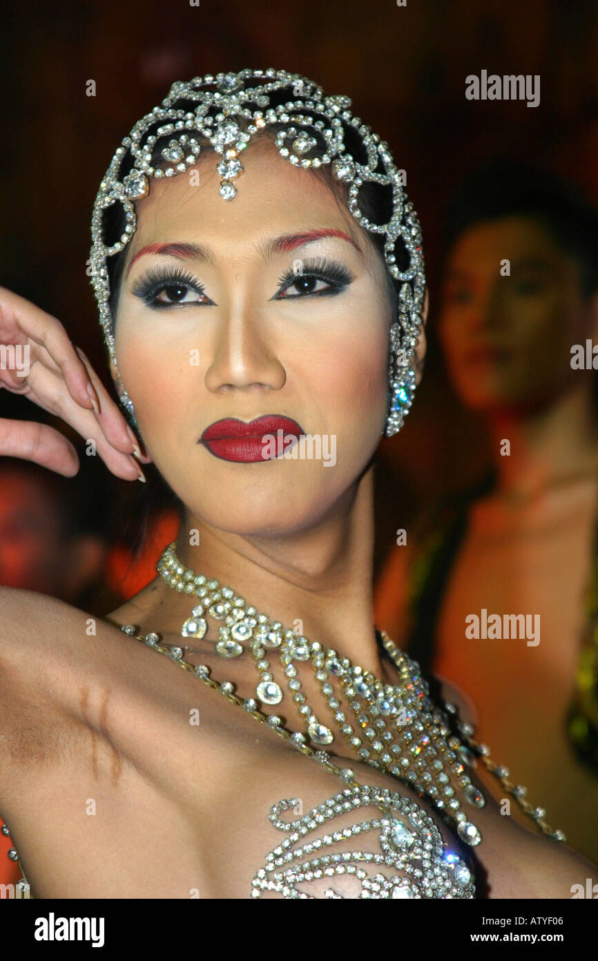 Lady boy show en el Mambo discoteca en Bangkok, Tailandia Foto de stock