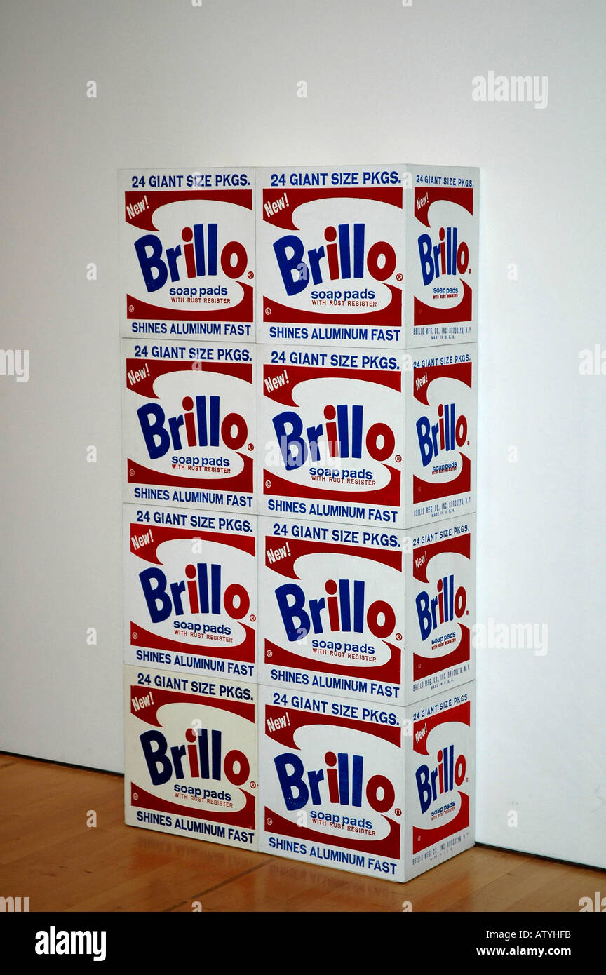 Andy Warhol almohadillas Brillo originales cuadros en la Galería Nacional de Canadá Ottawa Foto de stock