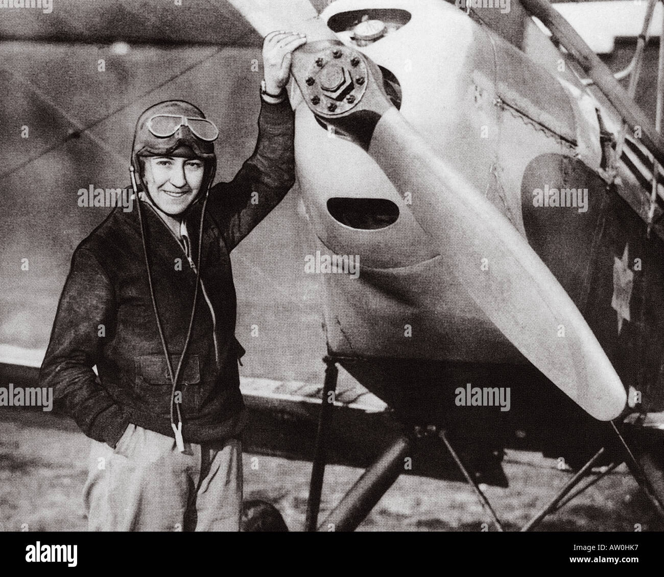 AMY JOHNSON pionero aviador inglés de 1903 a 1941, que voló solo desde Inglaterra a Australia en 1930 Foto de stock