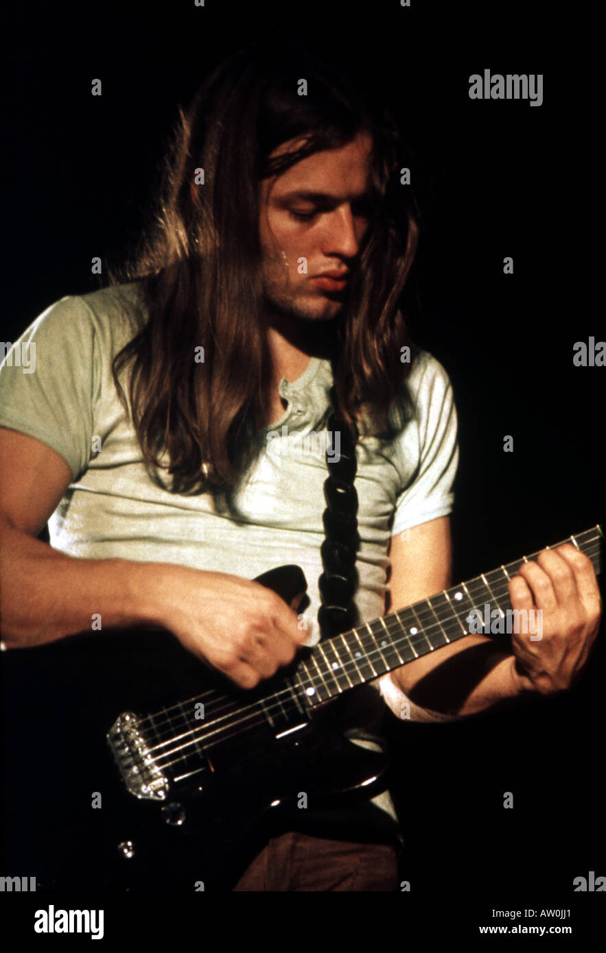 PINK FLOYD - Dave Gilmour aproximadamente 1975 Foto de stock