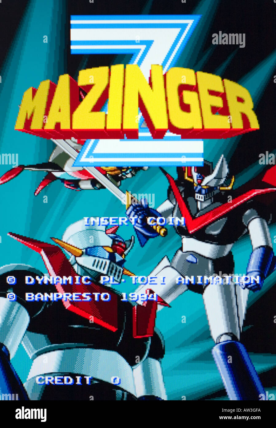 Mazinger Z Toei Animation Banpresto Dynamic PL 1994 Vintage videojuego arcade captura de pantalla - SÓLO PARA USO EDITORIAL Foto de stock