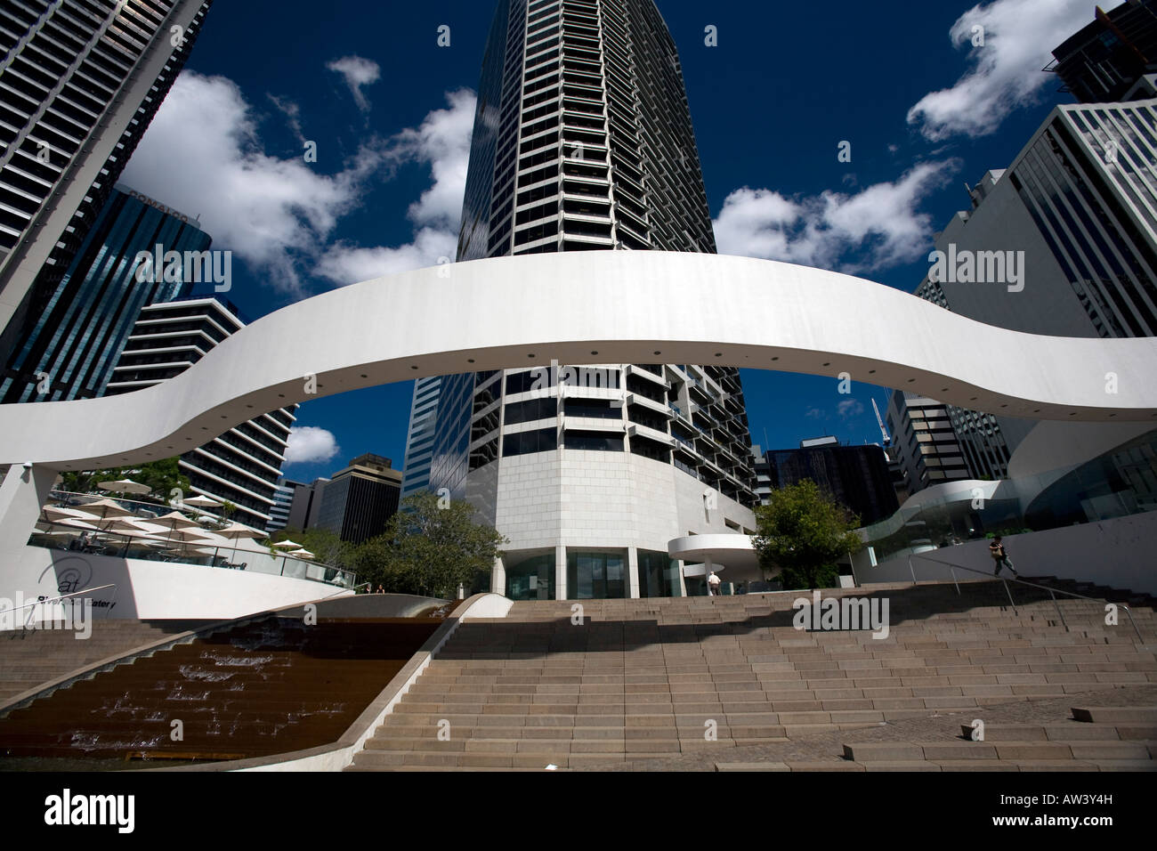 Brisbane riverside center y edificios de oficinas y arquitectura moderna,Queensland Foto de stock