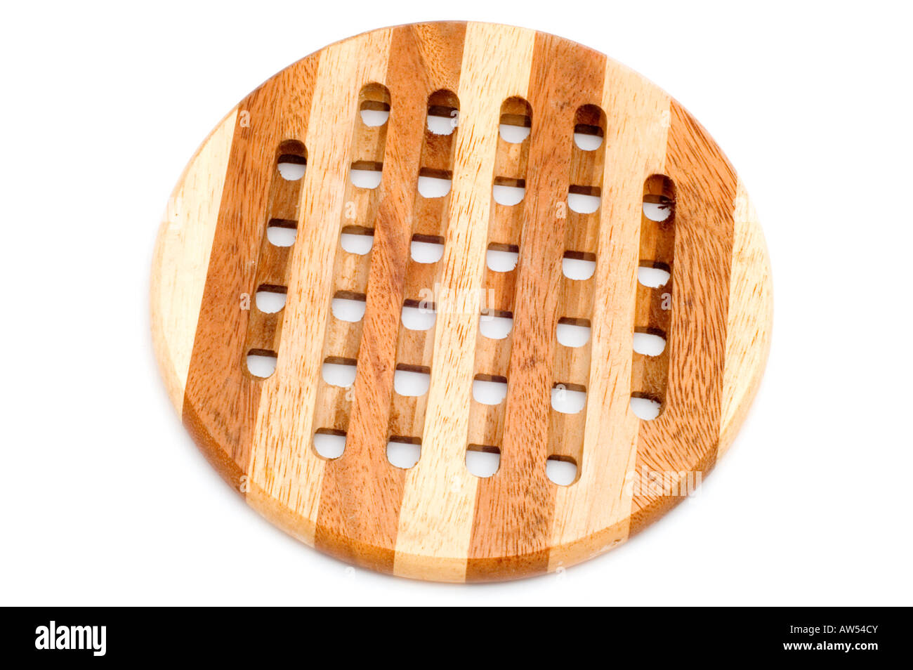 Serie objeto en utensilio de cocina de madera blanca aislante banqueta Foto de stock